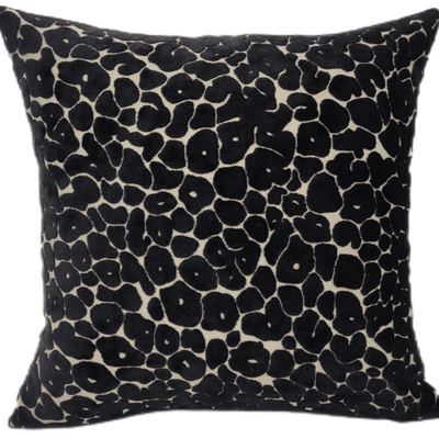 Macy Black & Cream Leopard Print Cushion - 43x43cm Textiles 