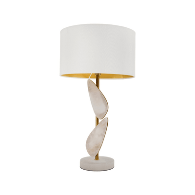 Maddie Luxury Brass & Alabaster Table Lamp Lighting 