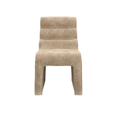 Maddy Beige Velvet Chenille Upholstered Dining Chair Furniture 