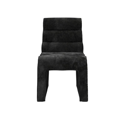 Maddy Black Velvet Chenille Upholstered Dining Chair Furniture 