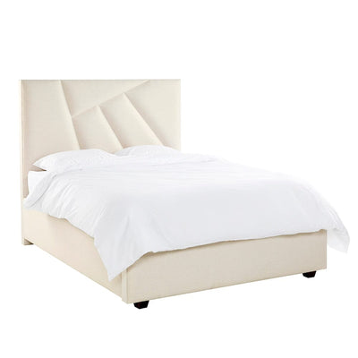 Madeline Luxury Natural Textured Abstract Geometric Bed 
