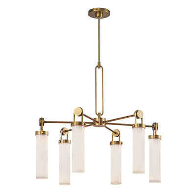 Maelis Gold 6 Light Cylinder Pendant Ceiling Light Lighting 