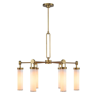 Maelis Gold 6 Light Cylinder Pendant Ceiling Light Lighting 