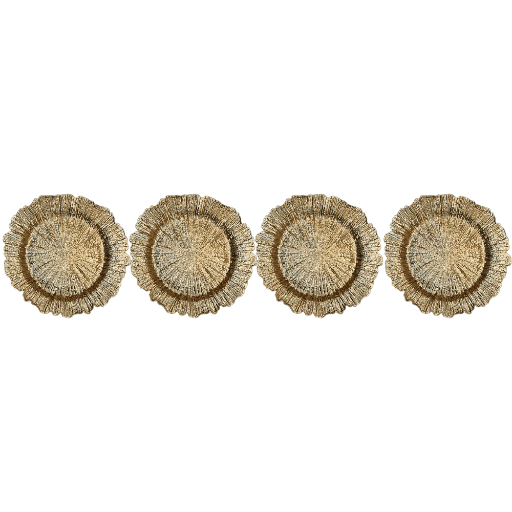Maisie Gold Coral Charger Plate - Set of 4 Accessories 