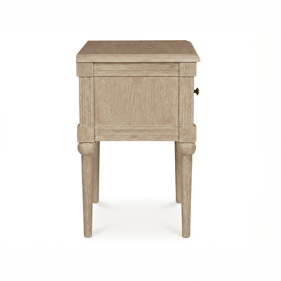 Malibu Washed Wood 1 Drawer Bedside Table Furniture 