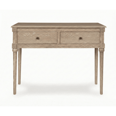 Malibu Washed Wood 2 Drawer Console Table Furniture 