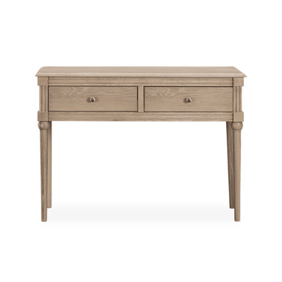 Malibu Washed Wood 2 Drawer Console Table Furniture 