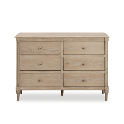 Malibu Washed Wood 6 Drawer Chest Furniture 