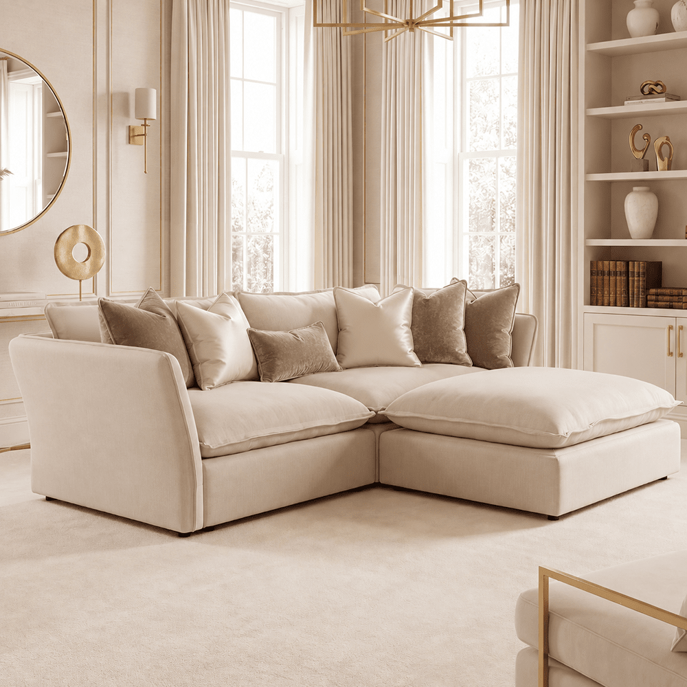 Mallow Coastal Weave 2 Seater Sofa with Storage Footstool Sofa 