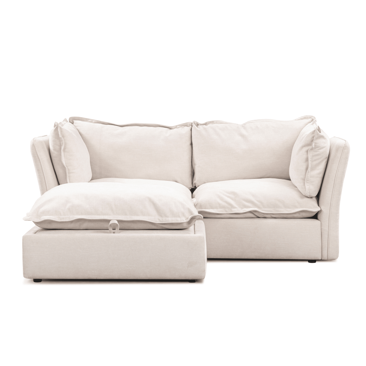 Mallow Coastal Weave 2 Seater Sofa with Storage Footstool Sofa 