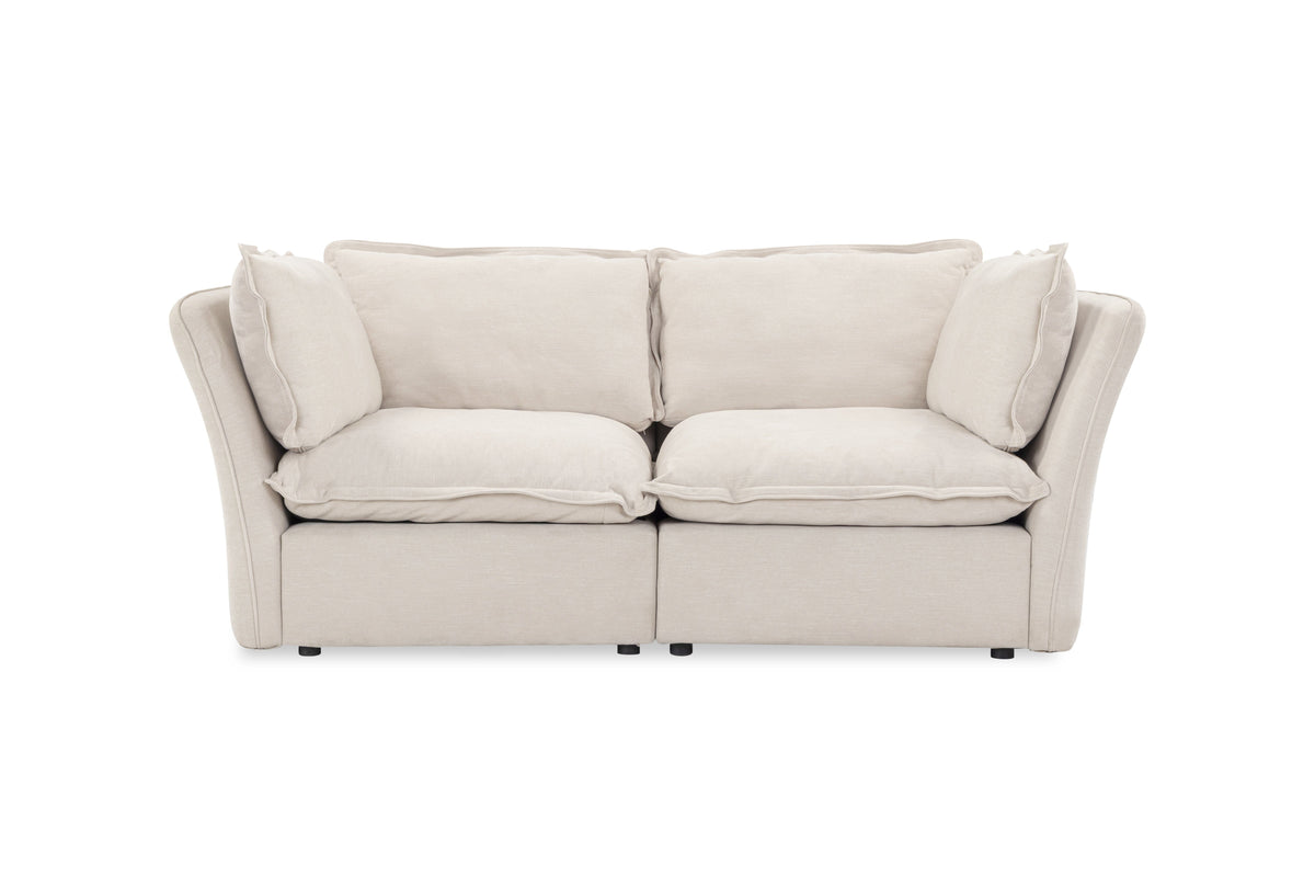 Mallow Coastal Weave Linen 2 Seater Sofa Sofa 
