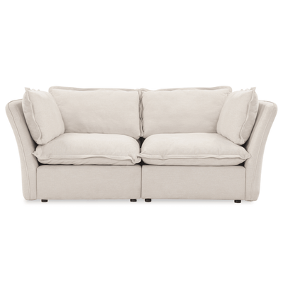 Mallow Coastal Weave Linen 2 Seater Sofa Sofa 