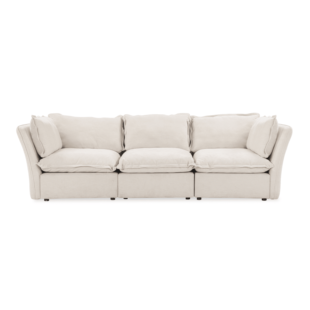 Mallow Coastal Weave Linen 3 Seater Sofa Sofa 