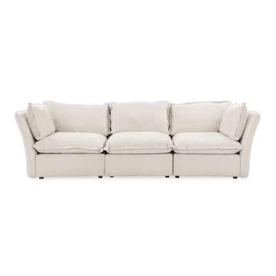 Mallow Coastal Weave Linen 3 Seater Sofa Sofa 