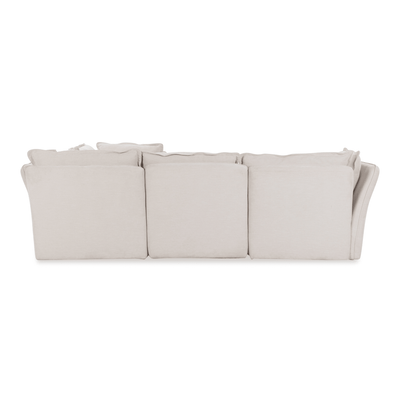 Mallow Coastal Weave Linen 3 Seater Sofa with Storage Footstool Sofa 