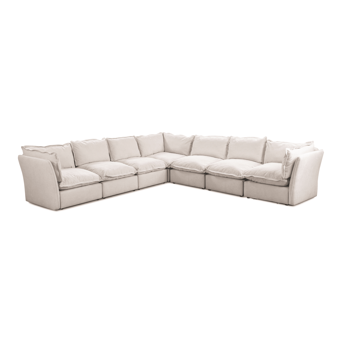Mallow Coastal Weave Linen XL Corner Sofa Sofa 