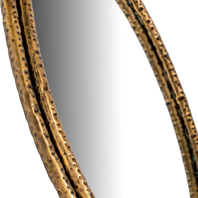 Maltere Gold Large Mirror with Dimpled Frame Accessories 