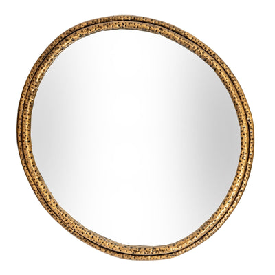 Maltere Gold Large Mirror with Dimpled Frame Accessories 