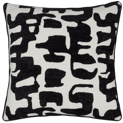 Manu Monochrome Abstract Pattern Cushion- 50x50cm 