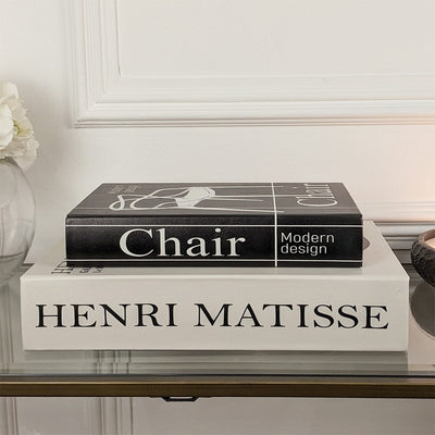 Maos Black & White Decorative Book Boxes - Set of 2 Accessories 