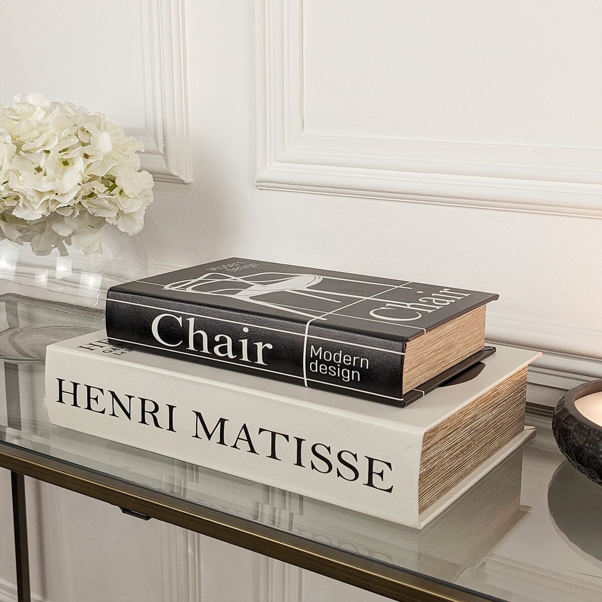 Maos Black & White Decorative Book Boxes - Set of 2 Accessories 