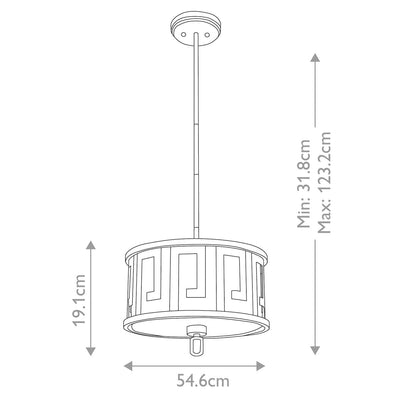 Margot Gold Medium Height Adjustable Pendant Ceiling Light Lighting 