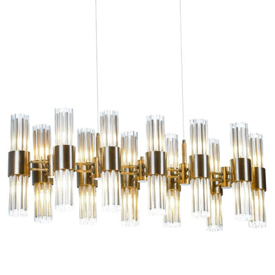 Maribelle Premium Gold Rectangular Chandelier Lighting 