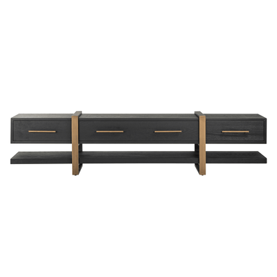 Marille Black & Bronze Large TV Unit Furniture 