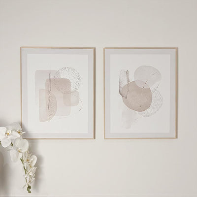 Marina Abstract Print Framed Canvas Wall Art - Set of 2 Accessories 