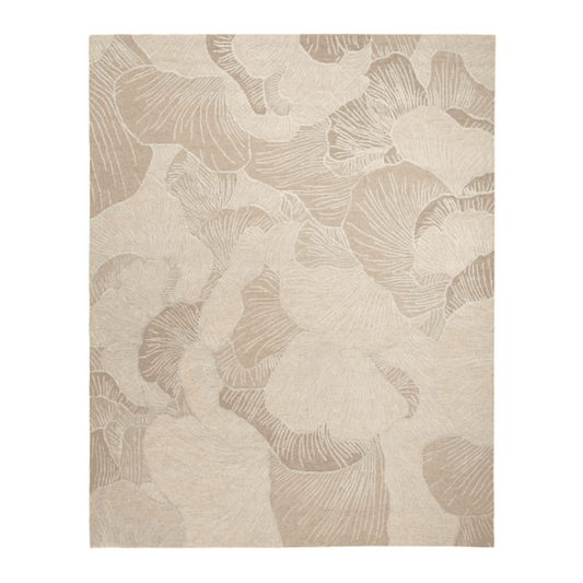 Marinella Beige Petal Pattern Rug 