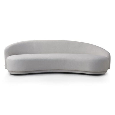 Marlo Cream Velvet Curved 4 Seater Sofa Sofa 