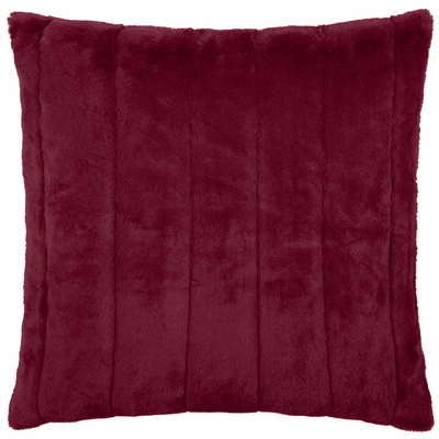 Marlowe Burgundy Faux Fur Cushion Cover - 45x45cm Textiles 