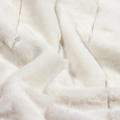 Marlowe Cream Faux Fur Throw Textiles 