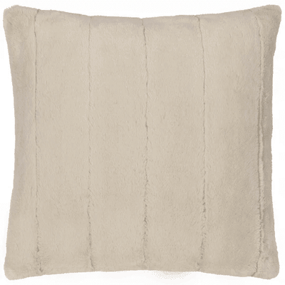 Marlowe Oatmeal Faux Fur Feather Filled Cushion - 45x45cm 
