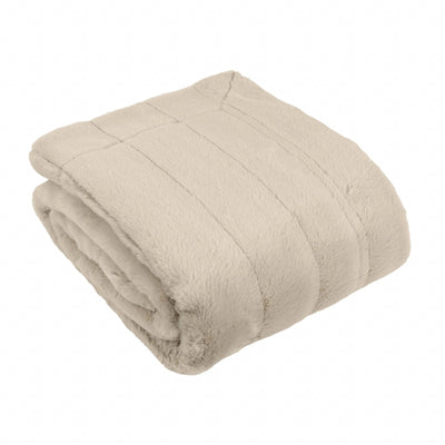 Marlowe Oatmeal Faux Fur Throw Textiles 
