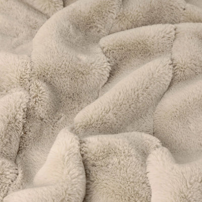 Marlowe Oatmeal Faux Fur Throw Textiles 