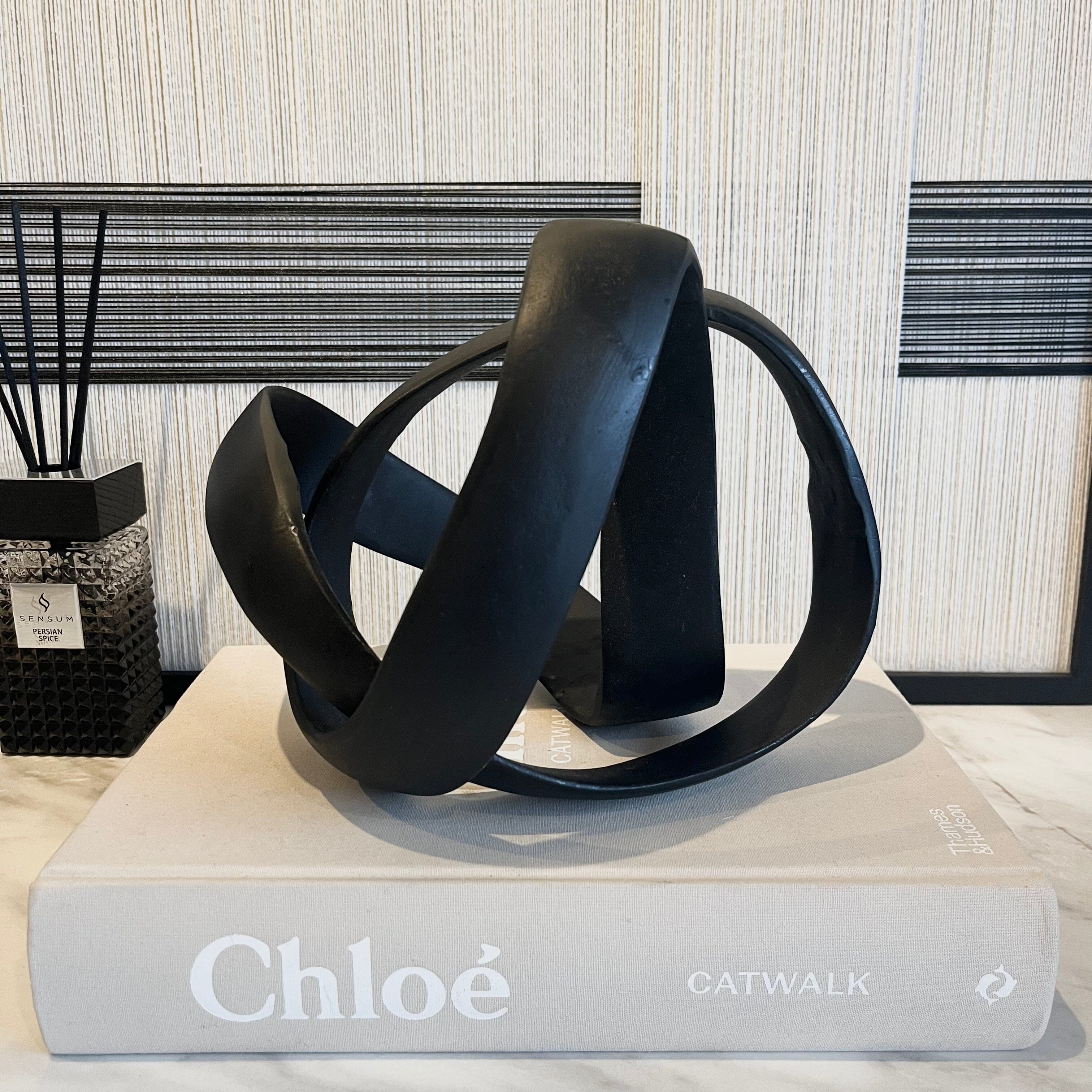 Marteli Decorative Black Knot Sculpture Accessories 