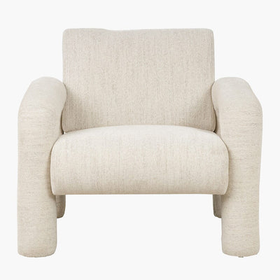 Marylebone White Textured Fabric Accent Chair Furniture 