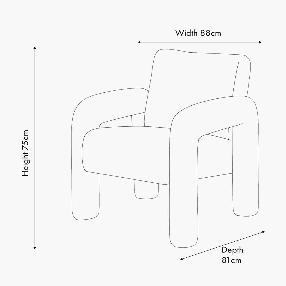 Marylebone White Textured Fabric Accent Chair Furniture 