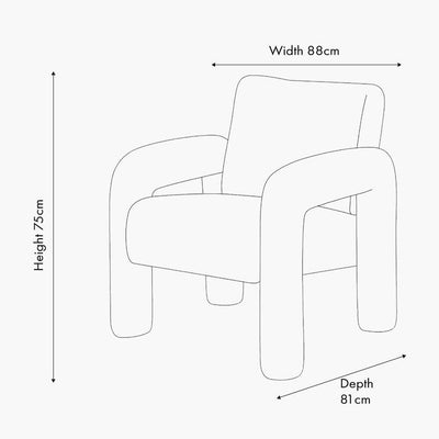 Marylebone White Textured Fabric Accent Chair Furniture 