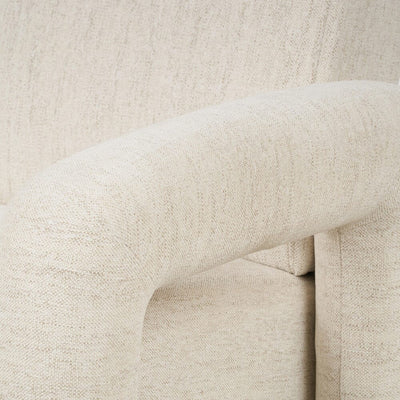 Marylebone White Textured Fabric Accent Chair Furniture 