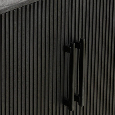 Massia Black Ribbed 2 Door Sideboard Furniture 