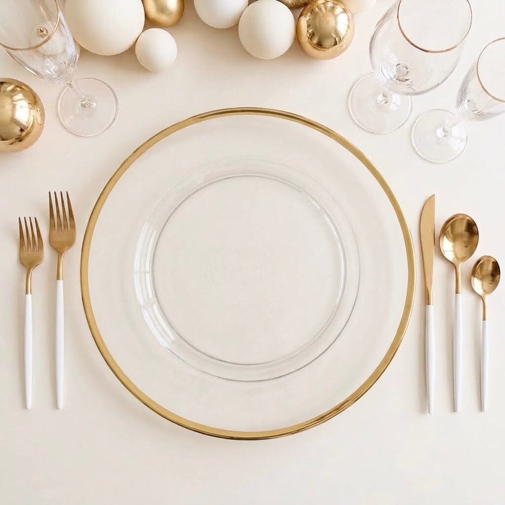 Matilda Gold Edge Acrylic Charger Plate Accessories 