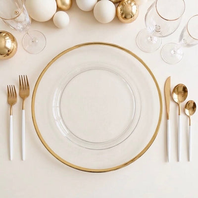 Matilda Gold Edge Acrylic Charger Plate Accessories 