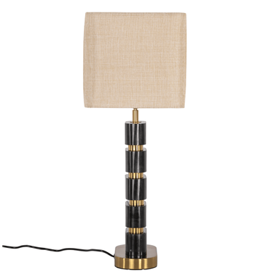 Maxi Black Marble & Gold Table Lamp Lighting 
