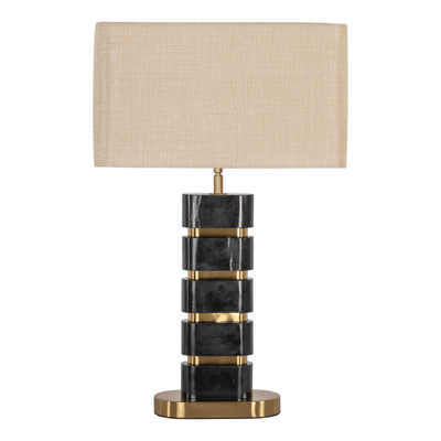 Maxi Black Marble & Gold Table Lamp Lighting 