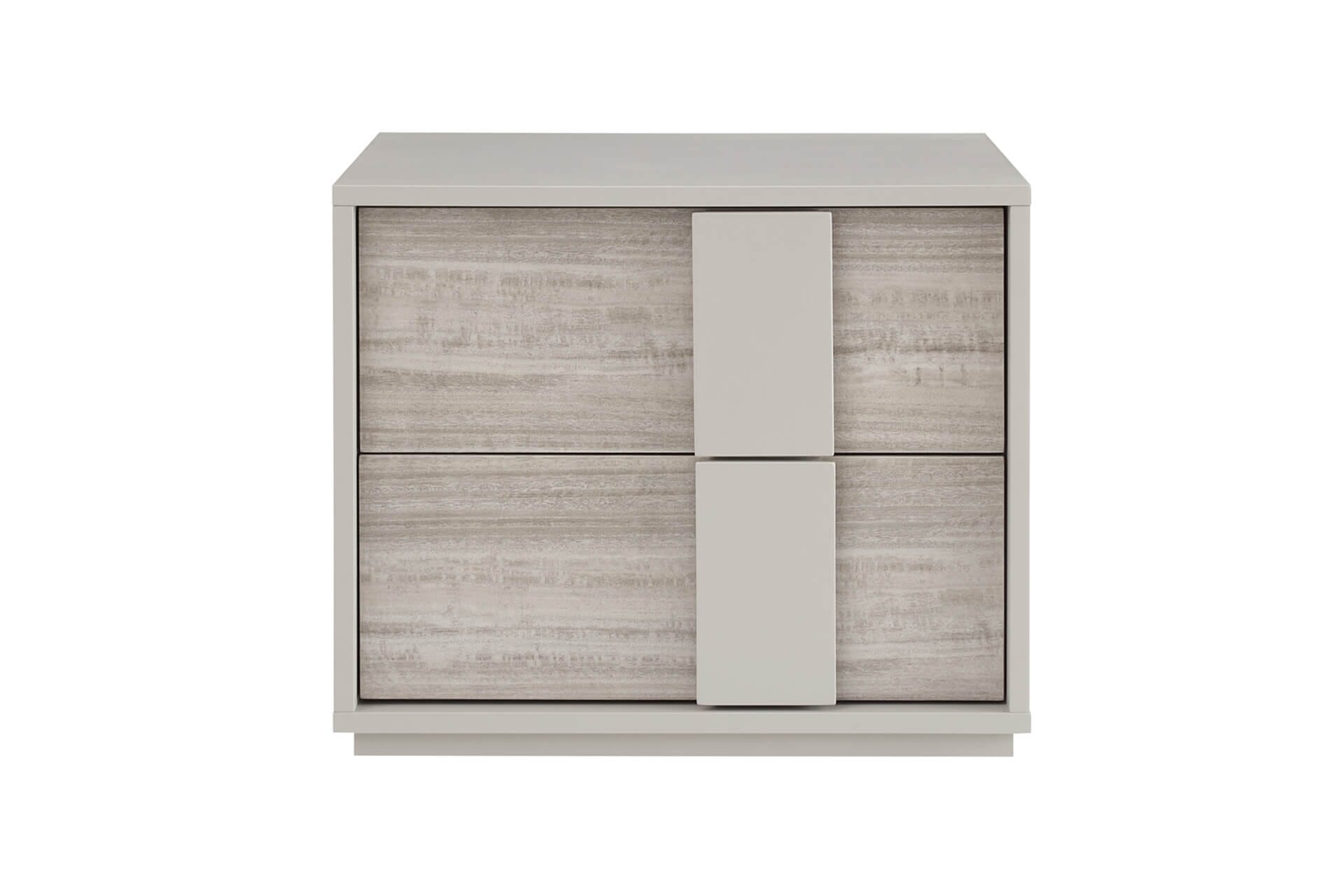 Maya Luxury Greige 2 Drawer Bedside Table Furniture 