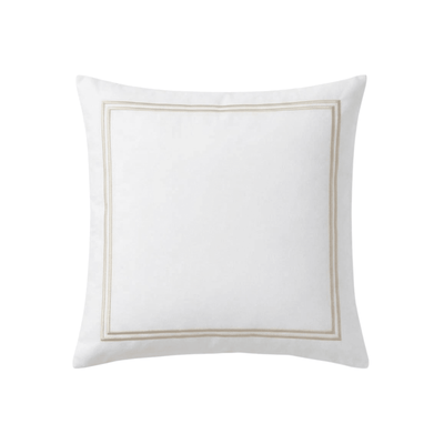 Meghan Champagne Embroidered Double Stitch Detail Large Cushion Cover - 60x60cm Textiles 