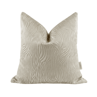 Melbourne Cream & Beige Metallic Tiger Print Cushion - 50x50cm Textiles 