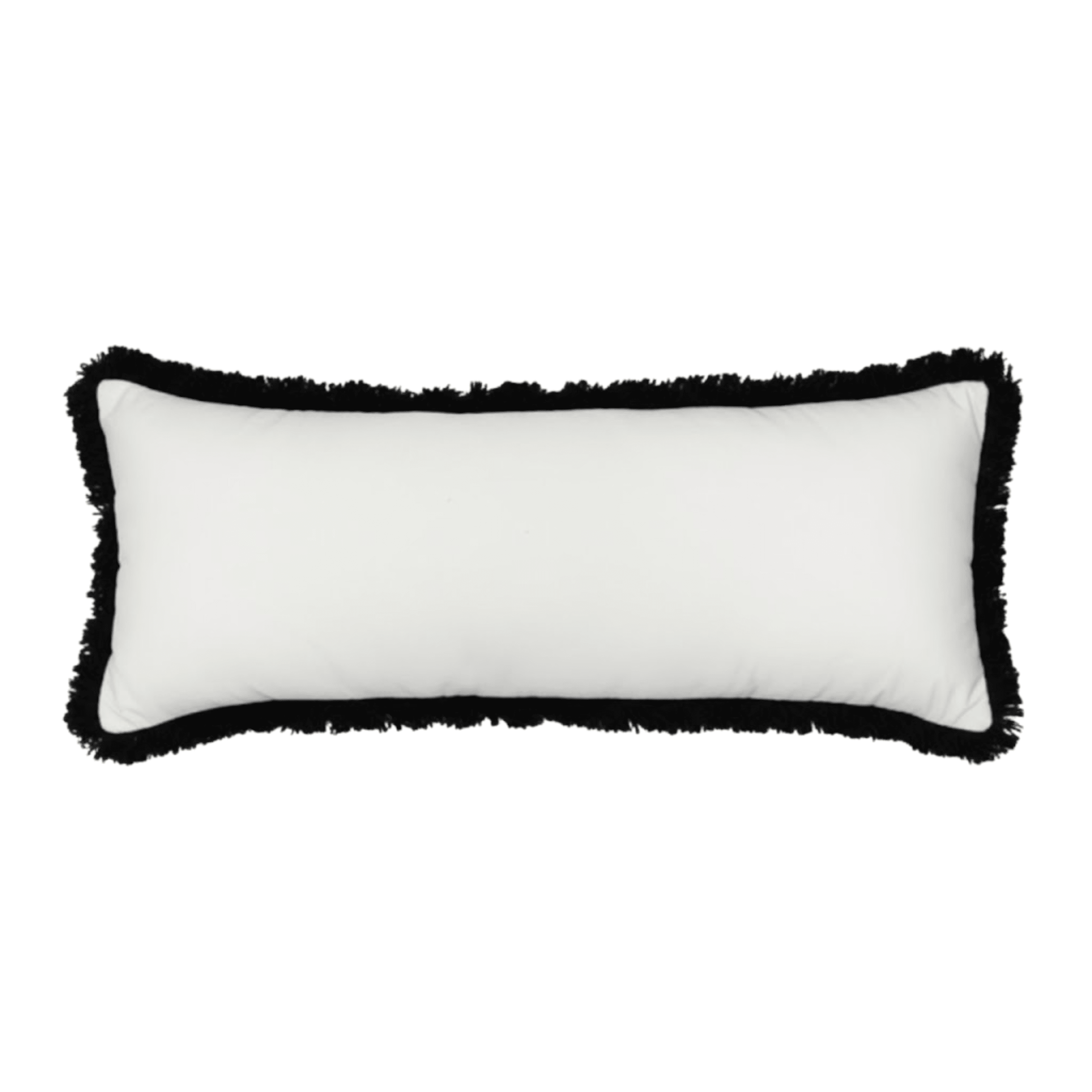 Melina Cream Velvet Fringed Long Bolster Cushion - 90x35cm Accessories 